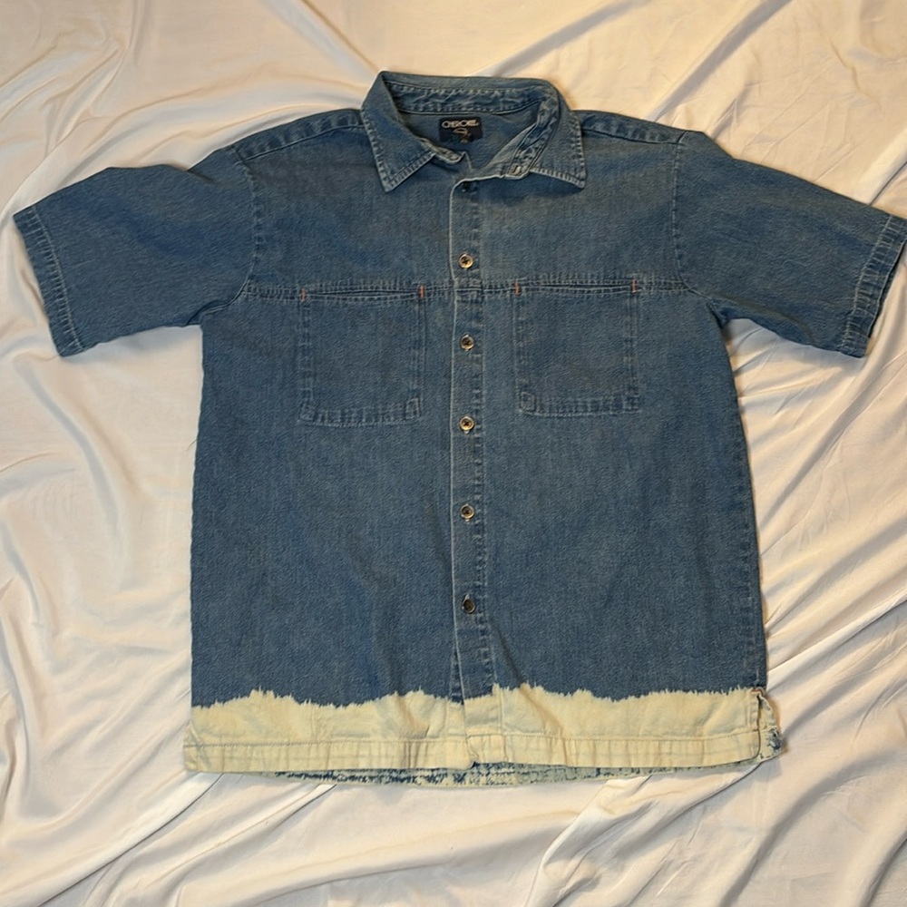 Vintage Cherokee bleached effect denim shirt men’s size medium